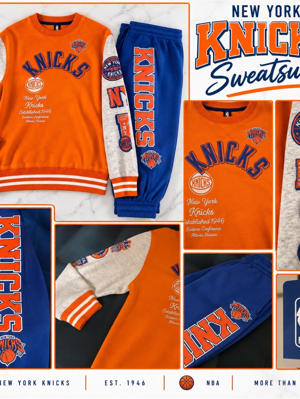 New York Knicks Matching sweatshirt and Sweatpants - Youth XL Top / Small Pants